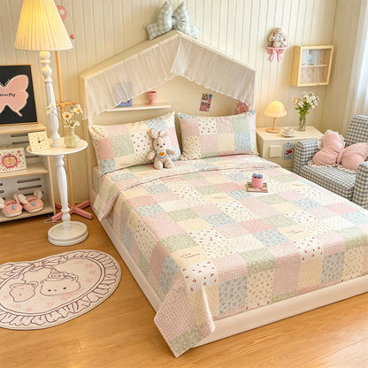 Pastel Patchwork Cotton Bedding Set - image 1