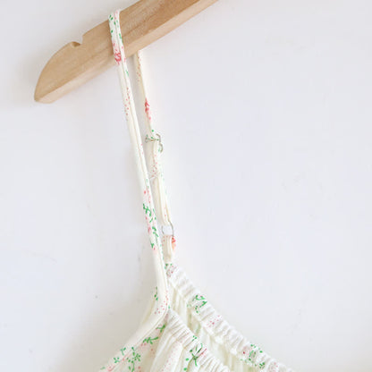 Fresh Floral Leaf Cotton Ruffle Nightgown - image 8