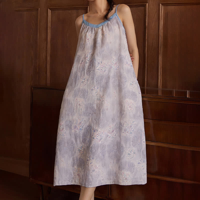 Lavender V-Neck Sleeveless Lounge Dress - image 5
