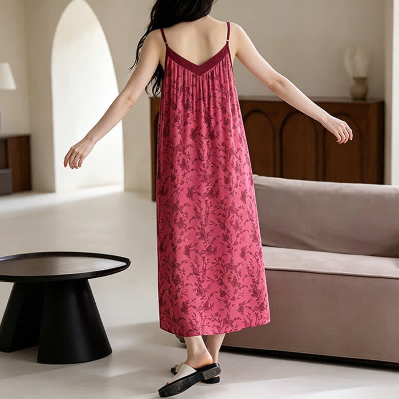 Rose Vine & Floral Cotton House Dress - image 3
