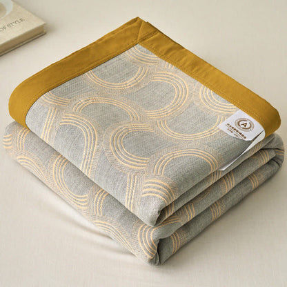 Reversible Geometric Jacquard Cotton Gauze Quilt - image 1