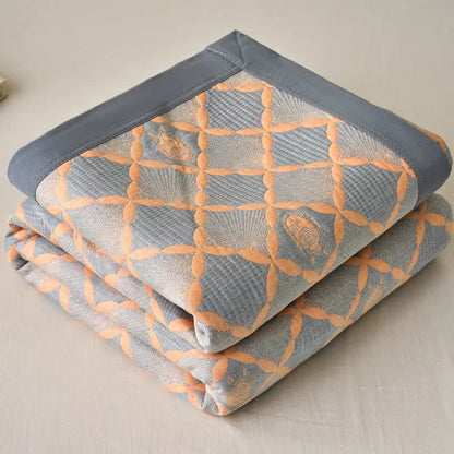 Reversible Lattice Jacquard Cotton Gauze Quilt - image 1