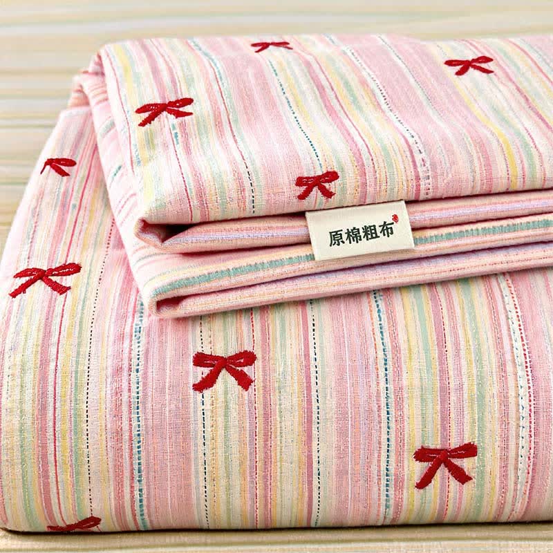 Sweet Blush Bow Jacquard Bedding Set - image 2