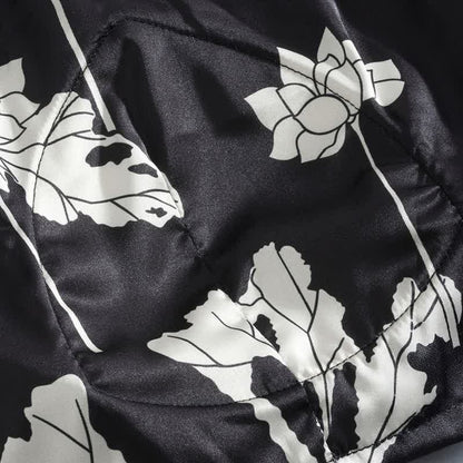 Black Floral Cami Shorts Pajama Set - image 12