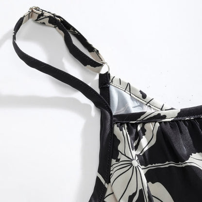 Black Floral Cami Shorts Pajama Set - image 9
