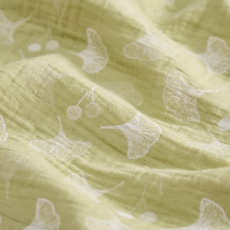 Fresh Ginkgo Leaf Cami Cotton Pajamas - image 12