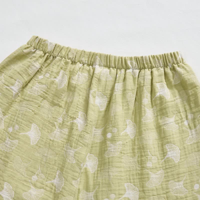 Fresh Ginkgo Leaf Cami Cotton Pajamas - image 7