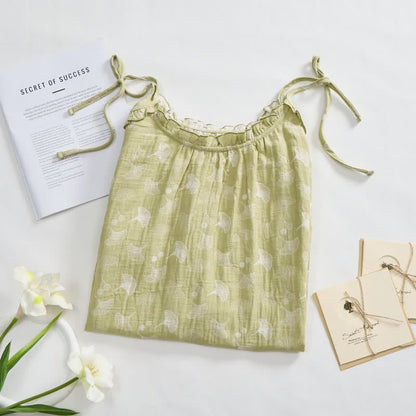 Fresh Ginkgo Cotton Cami Night Dress - image 1