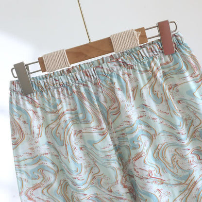 Abstract Print Cotton Gauze Lounge Set - image 12