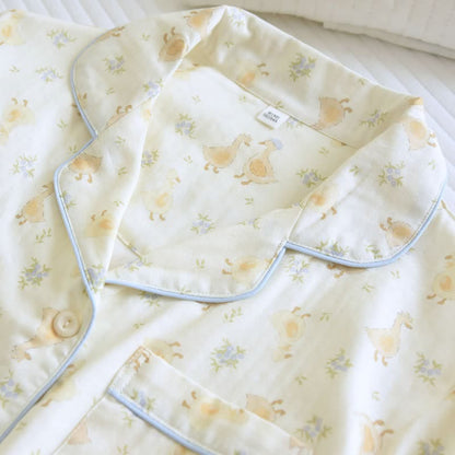 Cotton Duck Print Three Piece Loungewear - image 5