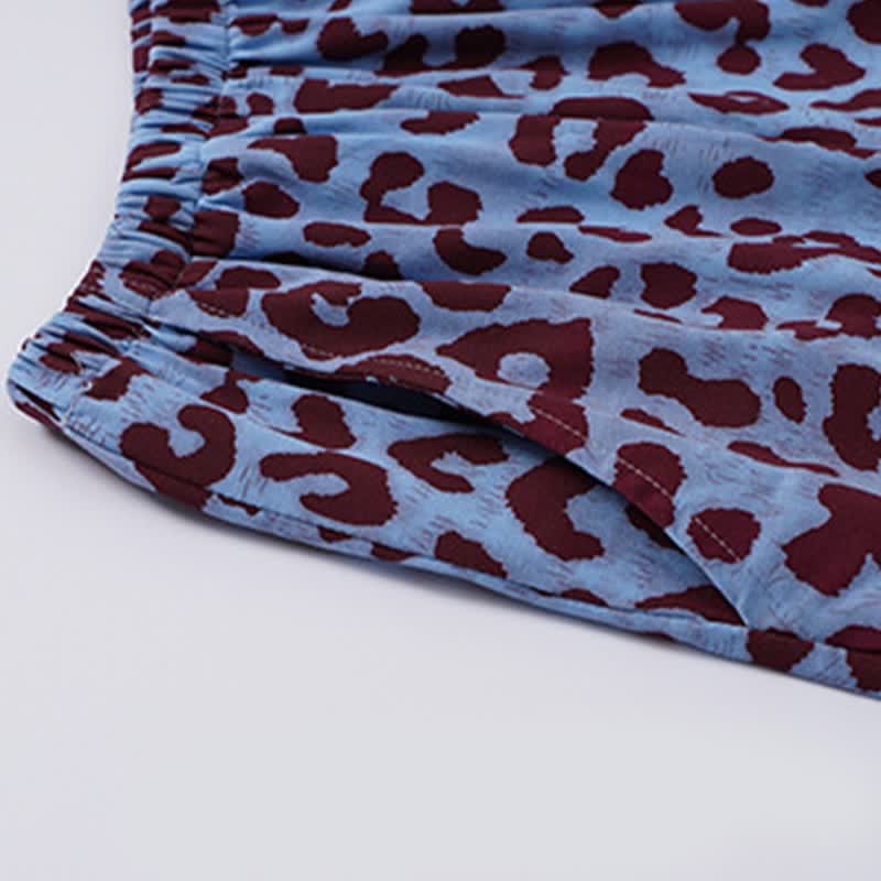 Blue Leopard Print Cami Loungewear Set - image 6