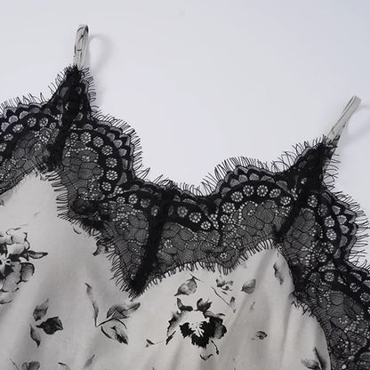 Romantic Floral Lace Cami Pajama Set - image 4