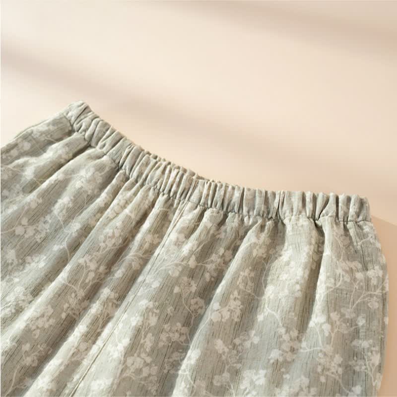 Soft Floral Cotton Button Front Pajamas - image 10