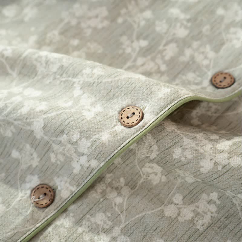 Soft Floral Cotton Button Front Pajamas - image 7