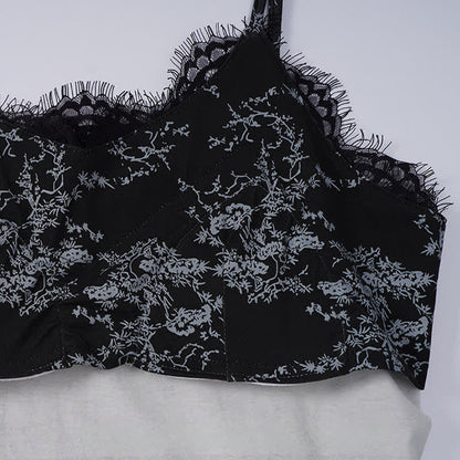 Black Floral Lace Cami Lounge Set - image 6