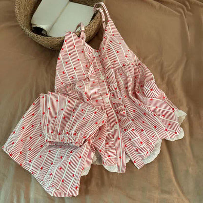 Stripe & Star Ruffle Cami Lounge Set - image 5