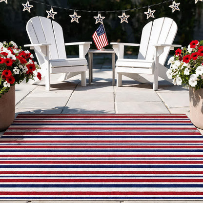 Patriotic Americana Stripe Outdoor Rug - image 7