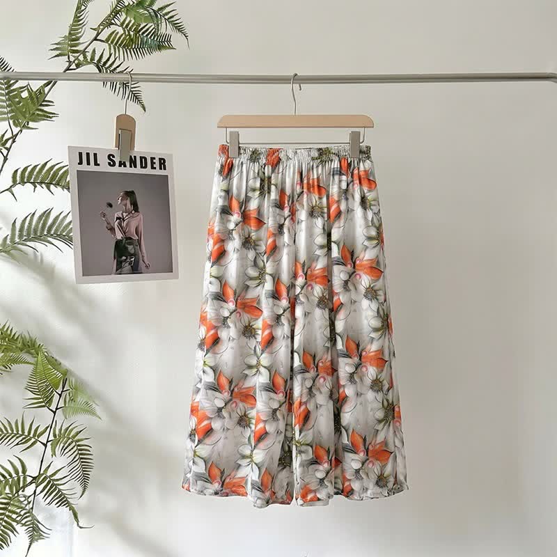 Vintage Floral Cropped Lounge Pants - image 1