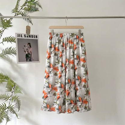 Vintage Floral Cropped Lounge Pants - image 1