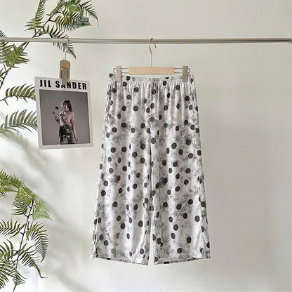 Polka Dot Cropped Pajama Pants - image 1