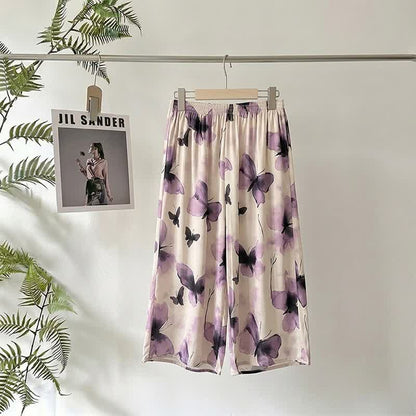 Dreamy Butterfly Cropped Pajama Pants - image 1