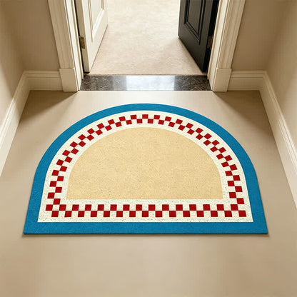 Half Moon Color Block Loop Pile Accent Rug - image 3