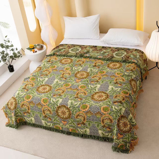 Reversible Floral 4-Layer Cotton Gauze Blanket Quilt - King - image 0