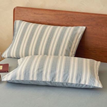 Light Blue Striped Double Gauze Bedding Set - image 2
