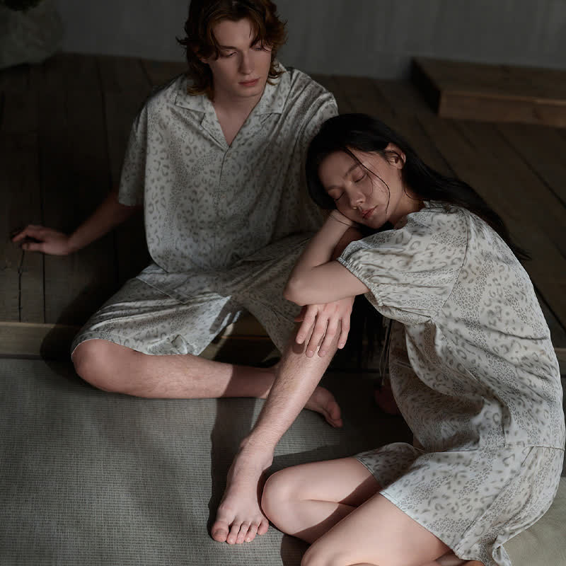 His & Hers Silky Satin Loungewear Set - image 1