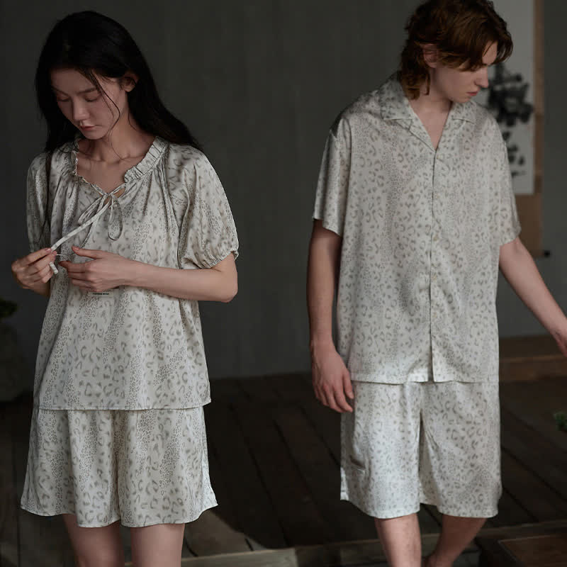 His & Hers Silky Satin Loungewear Set - image 0