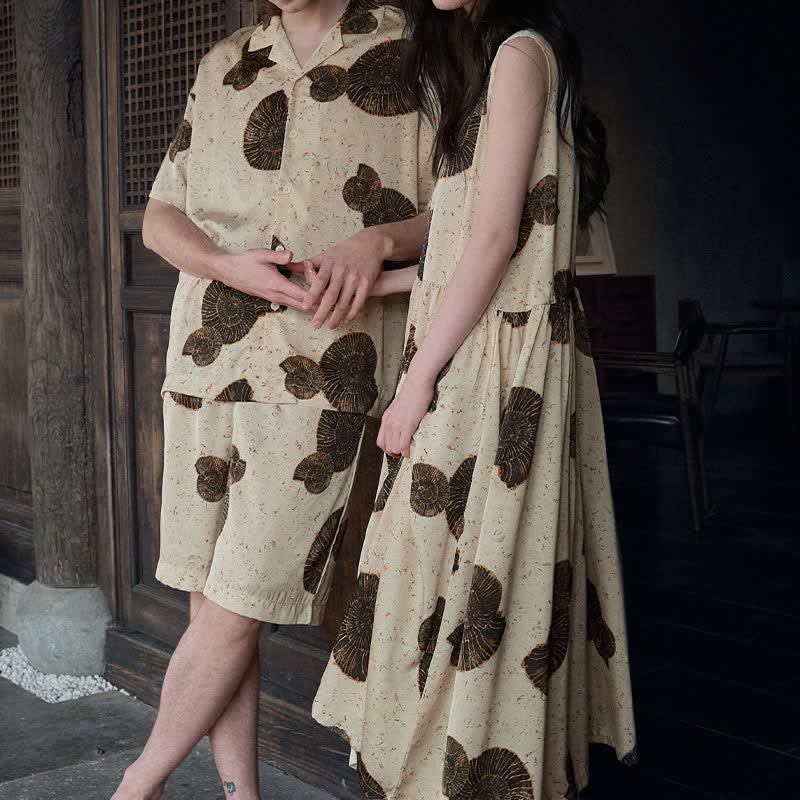 Matching Couple Shell Print Sleepwear Set - image 6
