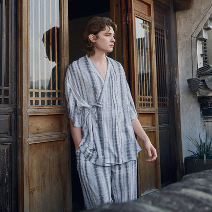 Matching Couple Tie Dye Stripe Sleepwear Set - image 12