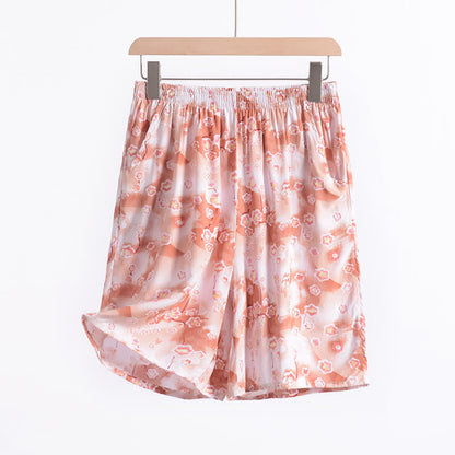 Summer Floral Cotton Relaxed Loungewear Shorts - image 4