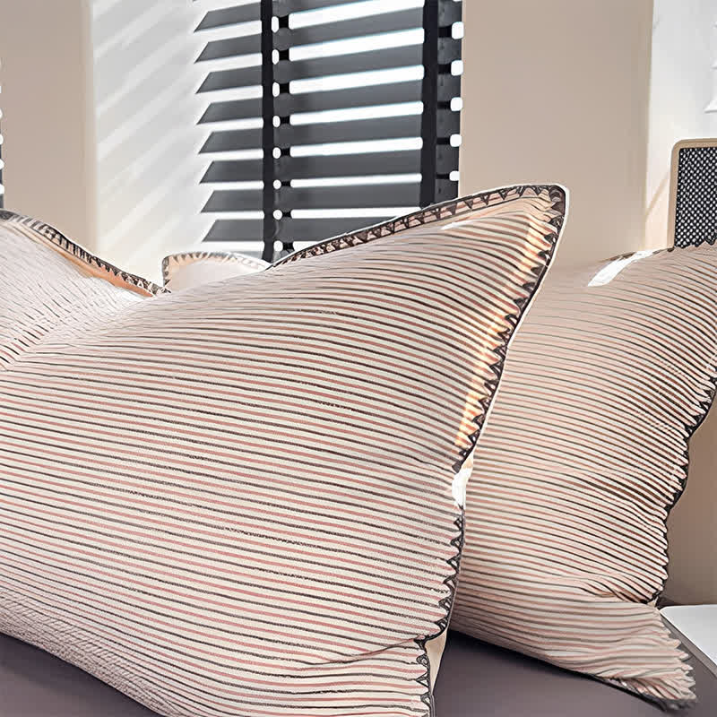 Stripe Scalloped Edge Washed Cotton Bedding Set - image 6