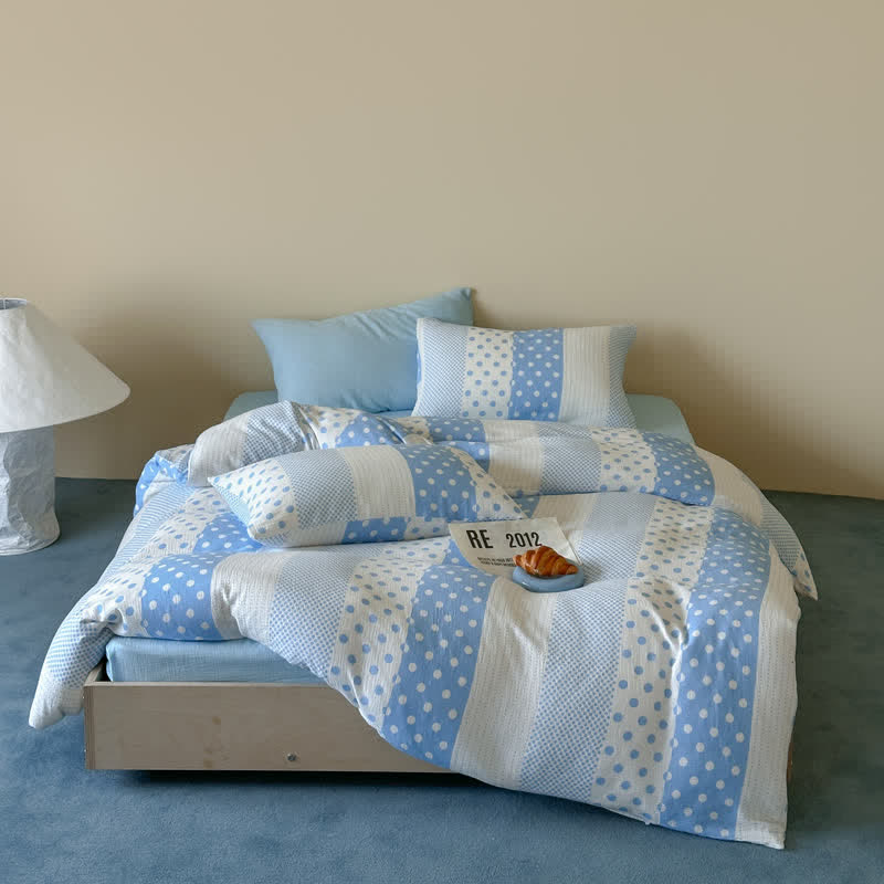 Patchwork Polka Dot Double Gauze Bedding Set - image 1