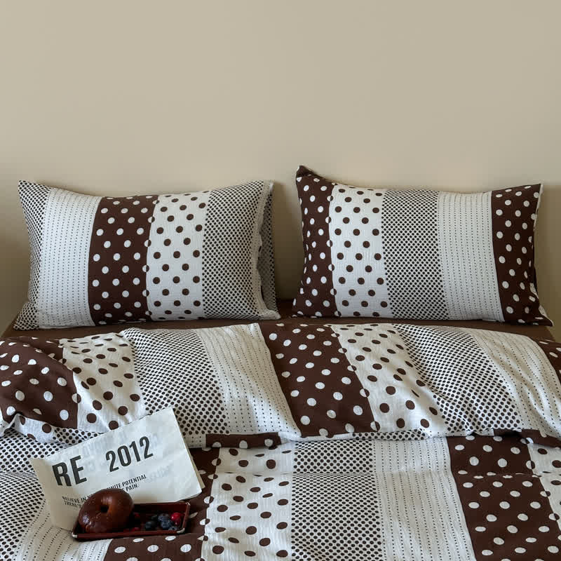 Patchwork Polka Dot Double Gauze Bedding Set - image 8