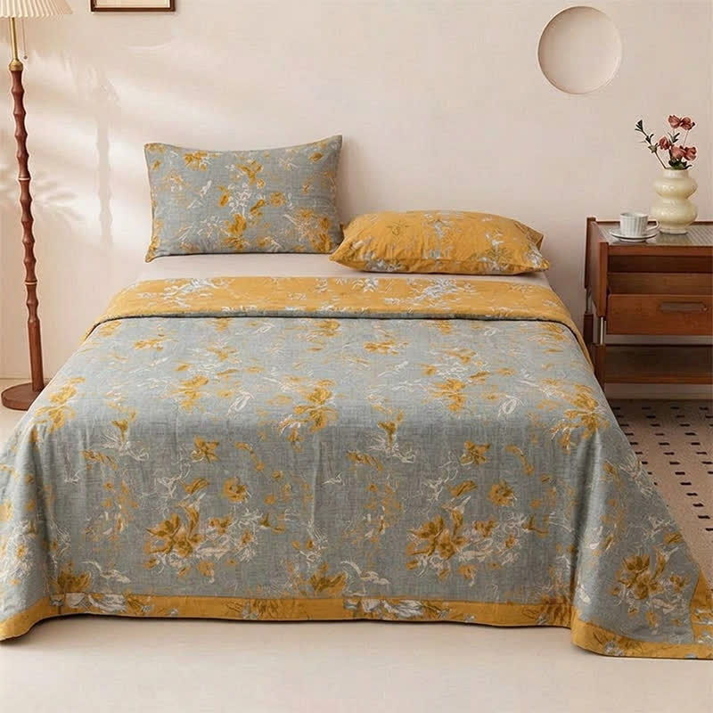Wildflower Cotton Rustic Bedspread - Bedspread with 2PCS Pillowcases - King - image 0