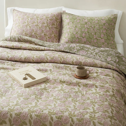 Cozy Cottage Floral Cotton Bedspread - image 3