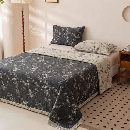 Pure Cotton Floral Vintage Bedspread - image 1