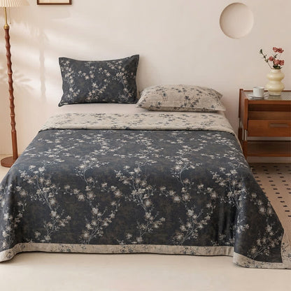 Pure Cotton Floral Vintage Bedspread - Bedspread with 2PCS Pillowcases - King - image 0