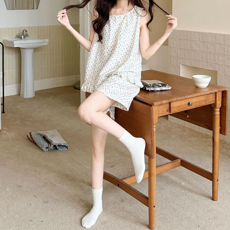 Sweet Cotton Sleeveless Loungewear Set - image 4