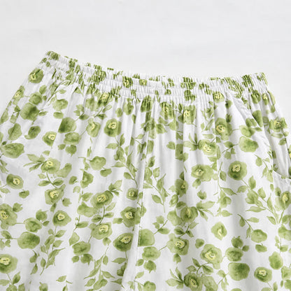 Summer Floral Cotton Lounge Shorts - image 1
