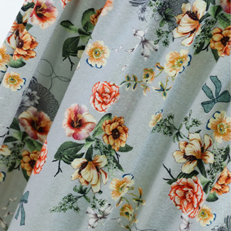 Vintage Floral Ruffle Hem Summer Lounge Shorts - image 4