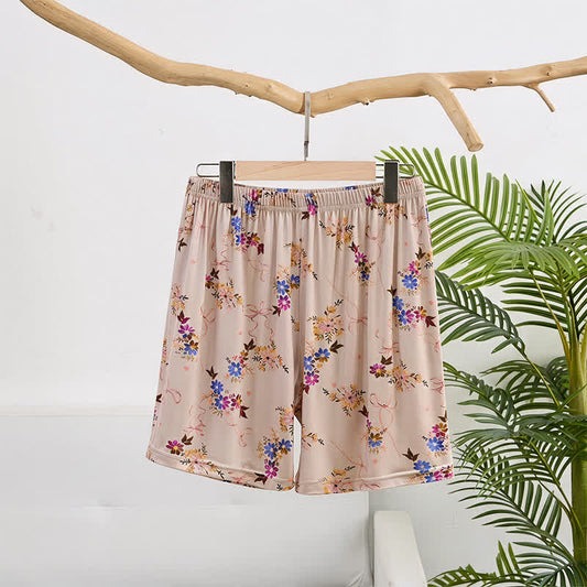 Vintage Floral Relaxed Fit Lounge Shorts - Pink - 2XL  - image 0