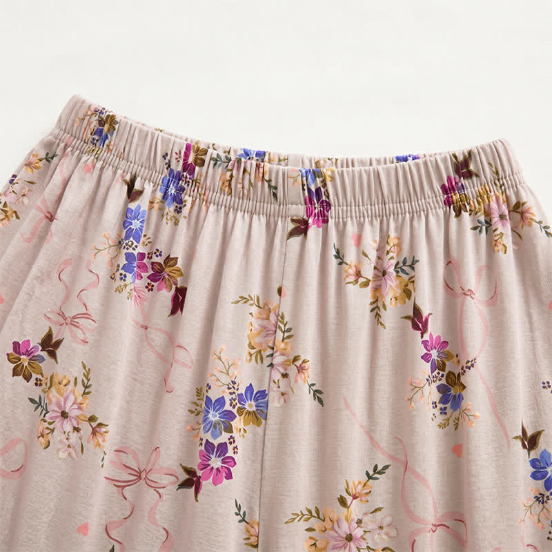 Vintage Floral Relaxed Fit Lounge Shorts - image 1