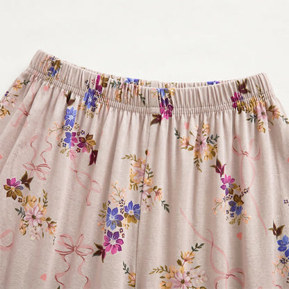 Vintage Floral Relaxed Fit Lounge Shorts - image 1