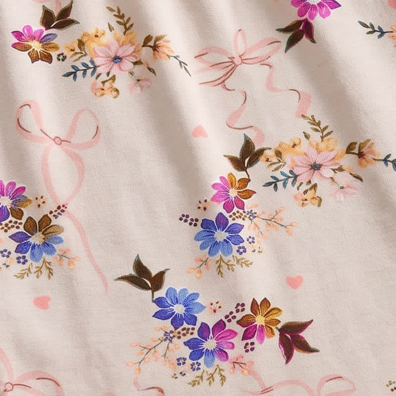 Vintage Floral Relaxed Fit Lounge Shorts - image 3