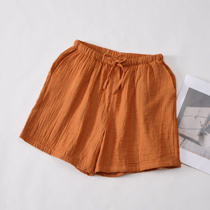Relaxed Cotton Gauze Drawstring Lounge Shorts - image 1