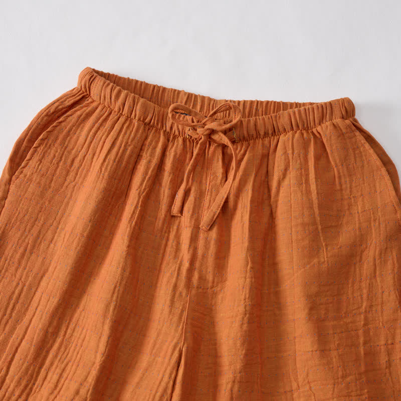 Relaxed Cotton Gauze Drawstring Lounge Shorts - image 2