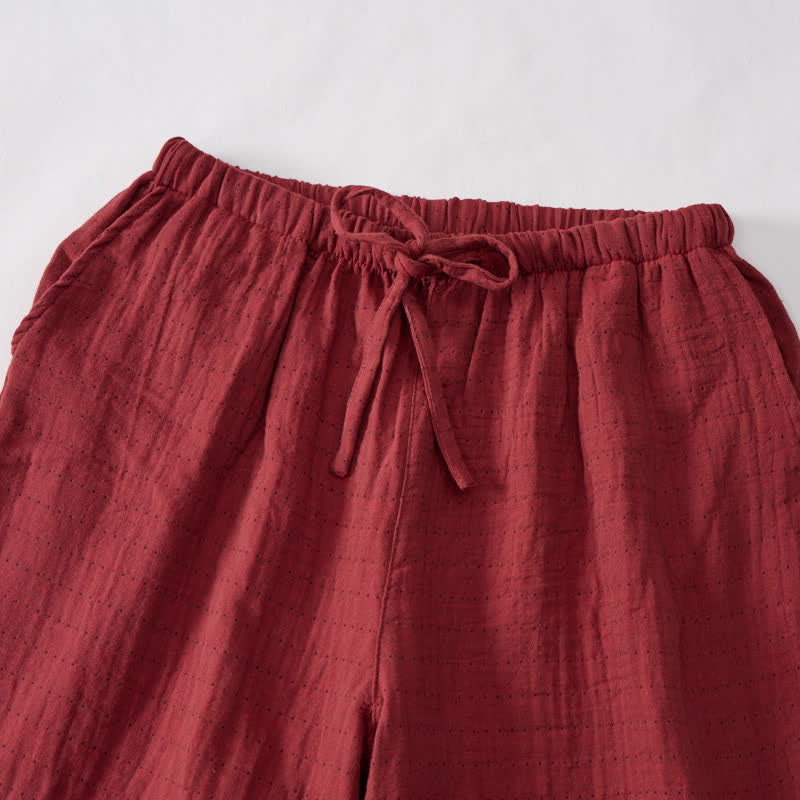 Relaxed Cotton Gauze Drawstring Lounge Shorts - image 10